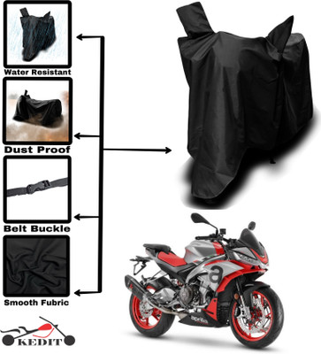 KEDIT Two Wheeler Cover for Aprilia(Tuono 150 BS6, Black)