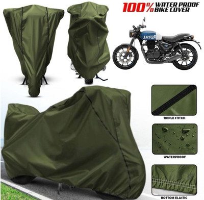 AutoGalaxy Waterproof Two Wheeler Cover for Royal Enfield(Hunter 350, Green)