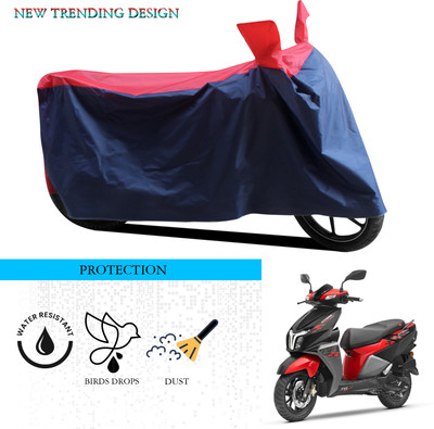 ANTHUB Waterproof Two Wheeler Cover for TVS(Ntorq 125, Black, Red)
