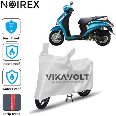 NOIREX Waterproof Two Wheeler Cover for Yamaha(Fascino, Silver)