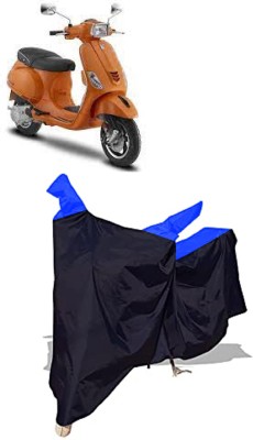 Amexride Two Wheeler Cover for Piaggio(Vespa SXL, Black, Blue)