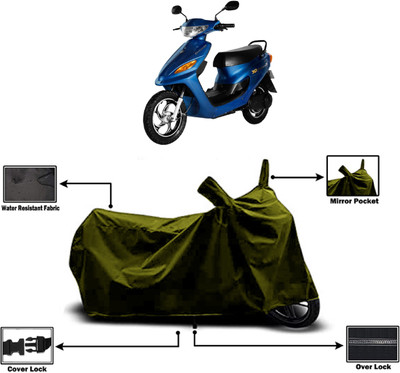 Amexride Two Wheeler Cover for Indus(Yo Electron, Green)