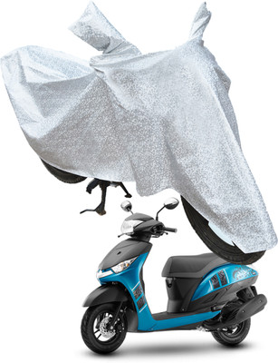RiderShine Waterproof Two Wheeler Cover for Yamaha(Alpha BS6 BS6, Silver)