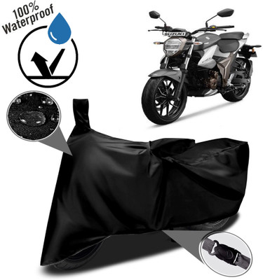 ROYAL AUTO MART Waterproof Two Wheeler Cover for Suzuki(Gixxer SF 250, Black)