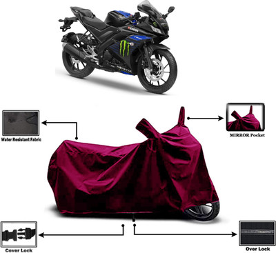 Amexride Two Wheeler Cover for Yamaha(YZF R15 V3 Moto GP Edition, Maroon)