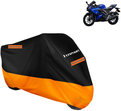 Horseyaart Waterproof Two Wheeler Cover for Yamaha(R15 V3, Orange)
