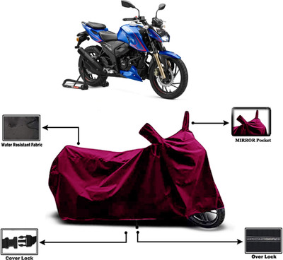 Amexride Two Wheeler Cover for TVS(Apache RTR 200 4V, Maroon)
