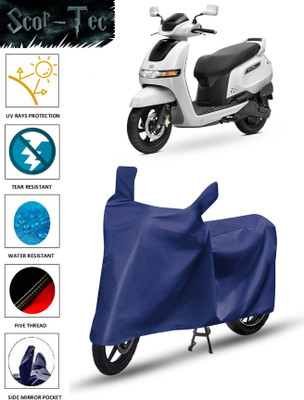 SCOR-TEC Waterproof Two Wheeler Cover for TVS(iQube, Blue)