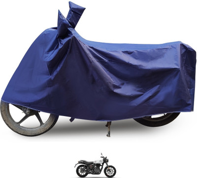 Auto Hub Two Wheeler Cover for Royal Enfield(Hunter 350, Blue)