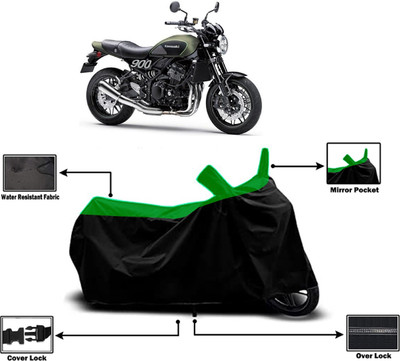 Amexride Two Wheeler Cover for Kawasaki(Z900RS, Green)