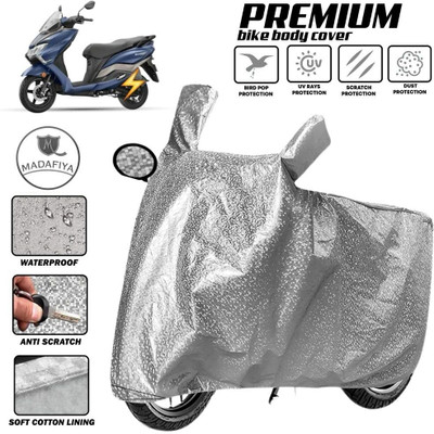 MADAFIYA Two Wheeler Cover for Suzuki(Burgman Electric, Silver)