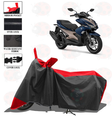 sowelar Waterproof Two Wheeler Cover for Yamaha(Aerox 155 Maxi BS6, Red, Black)