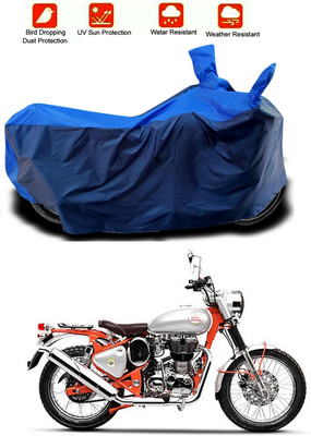 Mdstar Waterproof Two Wheeler Cover for Royal Enfield(Bullet Trials 350, Blue, Blue)