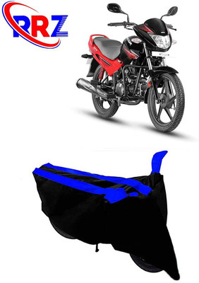 RRZ Waterproof Two Wheeler Cover for Hero(MotoCorp Glamour, Black, Blue)