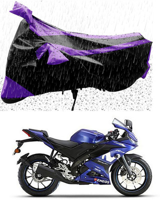 Mdstar Waterproof Two Wheeler Cover for Yamaha(Monster, Purple, Black)