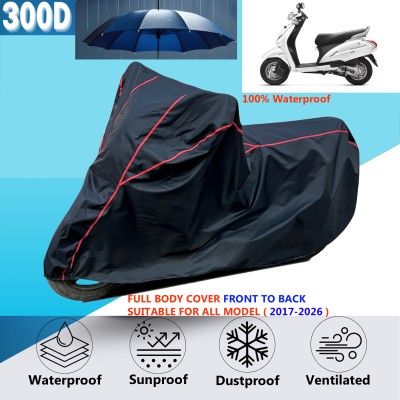 AUTOCAD Waterproof Two Wheeler Cover for Honda(Activa 3G, Black, Red)