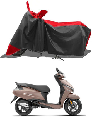 RRZ Two Wheeler Cover for TVS(Jupiter 125, Black, Red)