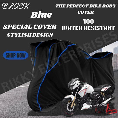 Shiv Kanha Waterproof Two Wheeler Cover for TVS(Apache RTR 160, Black)