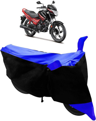 Mdstar Waterproof Two Wheeler Cover for Yamaha(Fusion, Black, Blue)