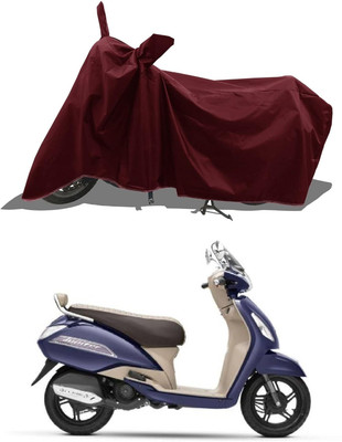 KEDIT Two Wheeler Cover for TVS(Jupiter classic, Maroon)