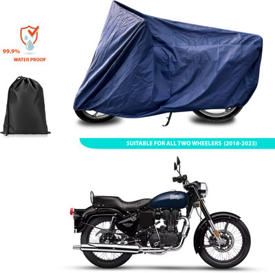 PAGORA Waterproof Two Wheeler Cover for Royal Enfield(Bullet Electra Twinspark, Blue)