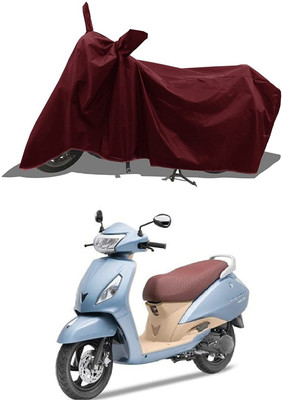 KEDIT Two Wheeler Cover for TVS(Apache RTR 180, Maroon)
