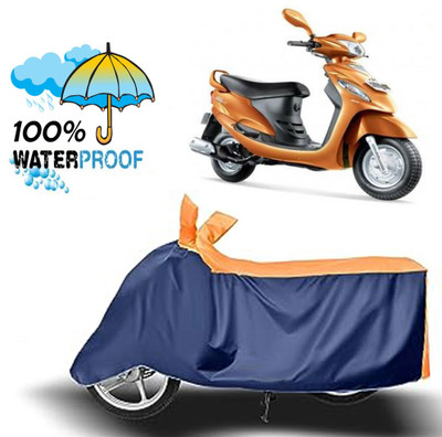 ROYAL AUTO MART Waterproof Two Wheeler Cover for Mahindra(Rodeo RZ, Blue, Orange)