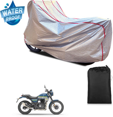 GOSHIV-car and bike accessories Waterproof Two Wheeler Cover for Royal Enfield(Silver)