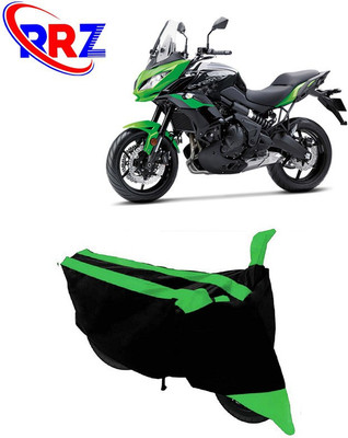 RRZ Waterproof Two Wheeler Cover for Kawasaki(Versys 650, Black, Green)