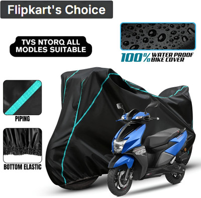 xodi Waterproof Two Wheeler Cover for TVS(NTORQ, Black, Blue, Multicolor)