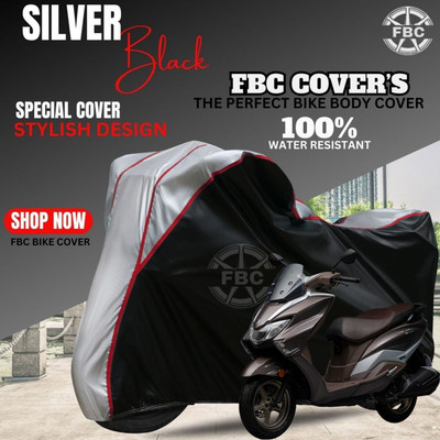 AUTOCAD Waterproof Two Wheeler Cover for Suzuki(Burgman Street, Black, Silver)