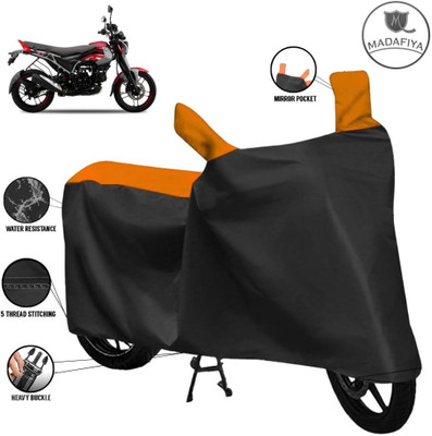 MADAFIYA Waterproof Two Wheeler Cover for Bajaj(Freedom, Black, Orange)