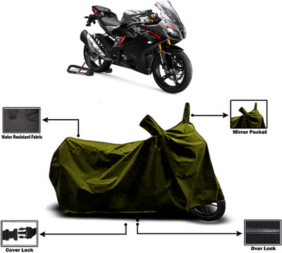 Amexride Two Wheeler Cover for TVS(Apache RTR 310, Green)