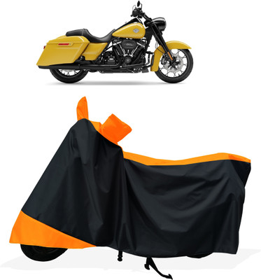 Tricway Two Wheeler Cover for Harley Davidson(Road King, Orange)