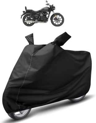 Auto Hub Waterproof Two Wheeler Cover for Royal Enfield(Meteor 350, Black)