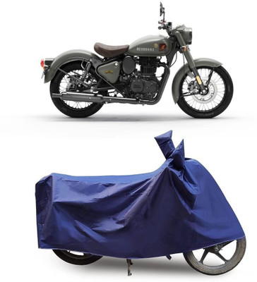 KANISHA ENTERPRISES Waterproof Two Wheeler Cover for Royal Enfield(Classic 350, Blue)