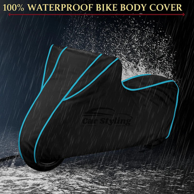 Car Styling Waterproof Two Wheeler Cover for Ola(Black, Blue)