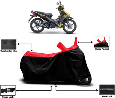 Amexride Two Wheeler Cover for Honda(Blade 125, Red)