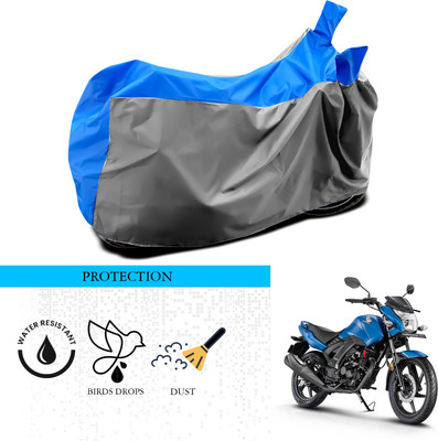 ANTHUB Waterproof Two Wheeler Cover for Honda(CB Unicorn, Grey, Blue)