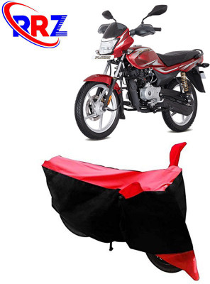 RRZ Waterproof Two Wheeler Cover for Bajaj(Platina 100 DTS-i, Black, Red)