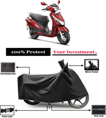 KEDIT Two Wheeler Cover for Hero(Duet LX 110CC, Black)