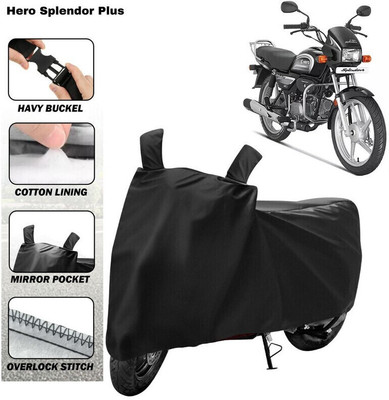 DeepShakshi AUTOMOTIVE Waterproof Two Wheeler Cover for Hero(Splendor Plus, Black)