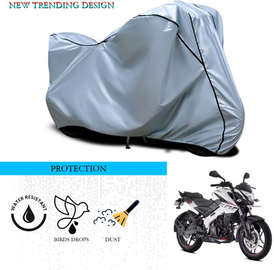 ANTHUB Waterproof Two Wheeler Cover for Bajaj(Pulsar NS 200, Silver)
