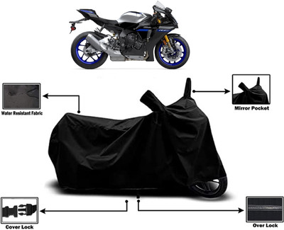 Amexride Two Wheeler Cover for Yamaha(YZF R1 M, Black)