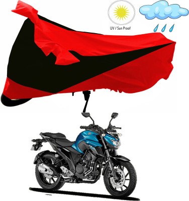 AutoTiger Two Wheeler Cover for Yamaha(FZ 25, Red, Black)