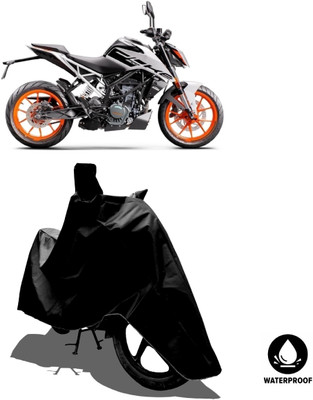Amexride Waterproof Two Wheeler Cover for KTM(200 Duke BS6, Black)