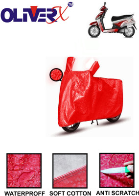 AUTOCAD Waterproof Two Wheeler Cover for Mahindra(Gusto Electric, Red)