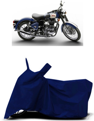 VESMEI Two Wheeler Cover for Royal Enfield(Bullet 500, Blue)