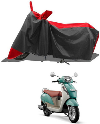 PAGORA Waterproof Two Wheeler Cover for Suzuki(New Access 125, Red, Black)
