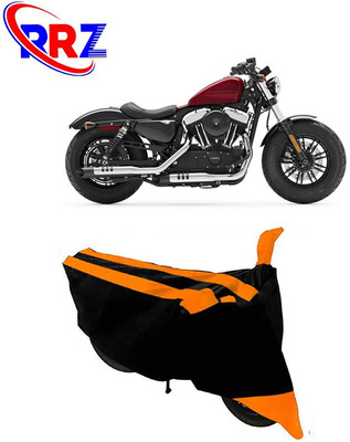 RRZ Waterproof Two Wheeler Cover for Harley Davidson(Forty Eight, Black, Orange)